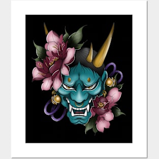 Hannya mask Posters and Art